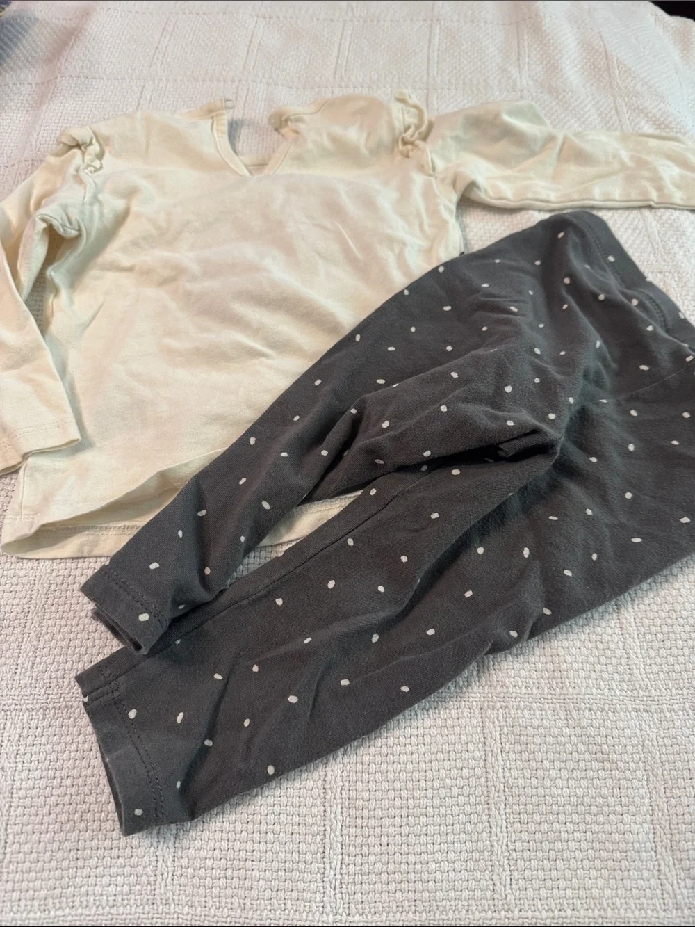 H&M Cream and Purple Minnie Mouse Pajama Set